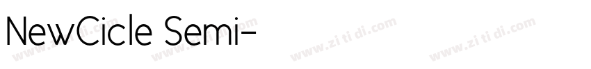 NewCicle Semi字体转换